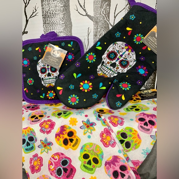 Kitchen Nwt Sugar Skull Kitchen Set Poshmark